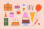 Happy birthday cards designs set, an Object Illustration by Good Studio (Thumbnail 4 of 17)
