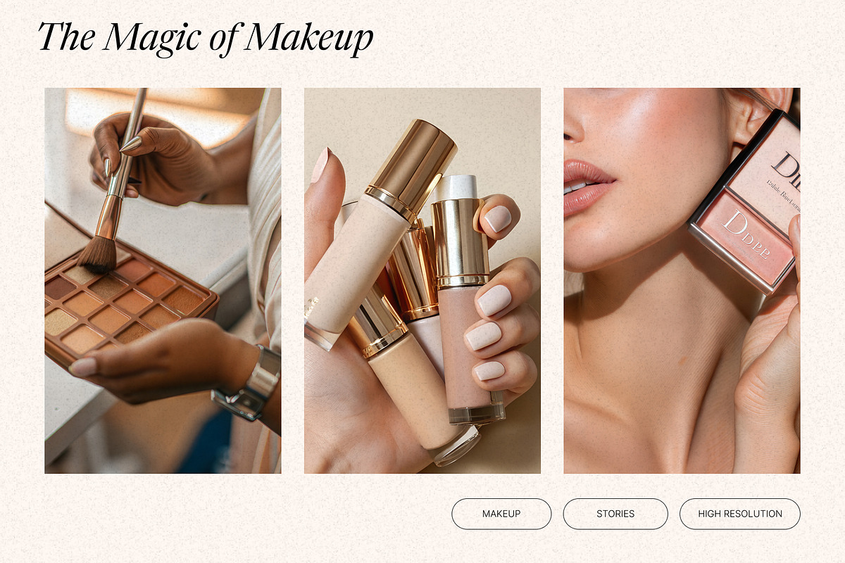 Makeup Stock Photos Bundle, a Beauty & Fashion Photo by Helospace (Photo 3 of 10)