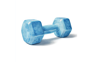 A dumbbell is depicted in abstract, an Abstract Photo by ZinetroN