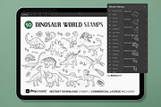 33 Dinosaur World Procreate Stamps, a Shape Add-On by MadliArt (Thumbnail 2 of 4)
