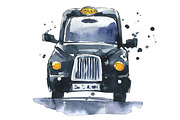 London black cab watercolor sketch, an Illustration by Kamenuka (Thumbnail 4 of 4)