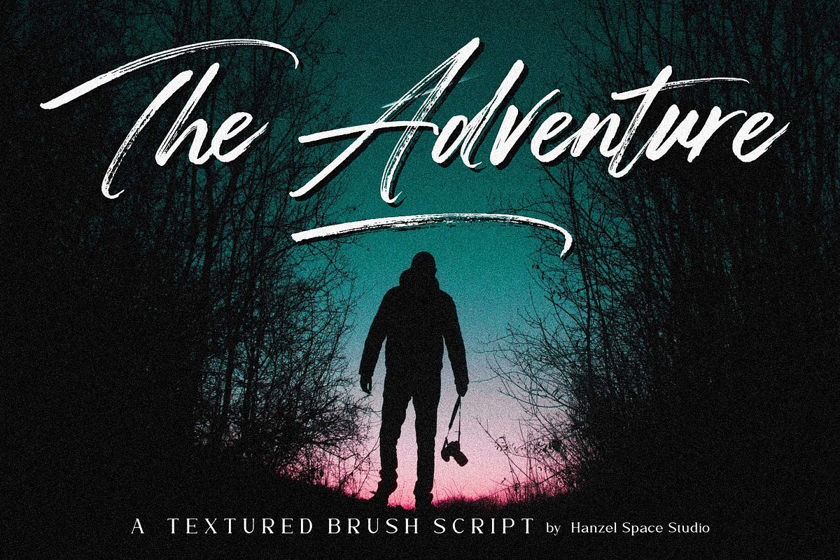 Twilight - Textured Brush Script, a Script Font by HanzelSpace Studio (Photo 3 of 8)