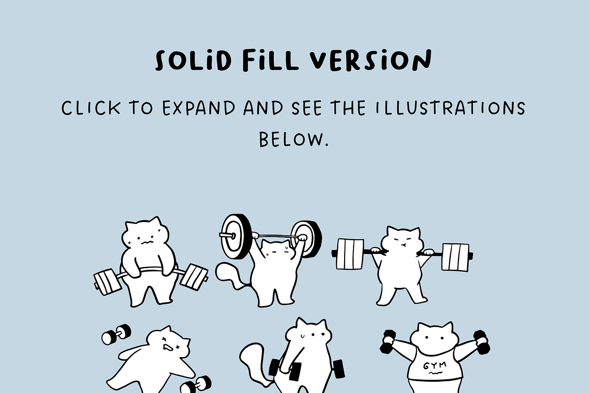 +60 Cat x Workout Set Illustration, a Sport Illustration by The Journey Atelier (Photo 4 of 5)