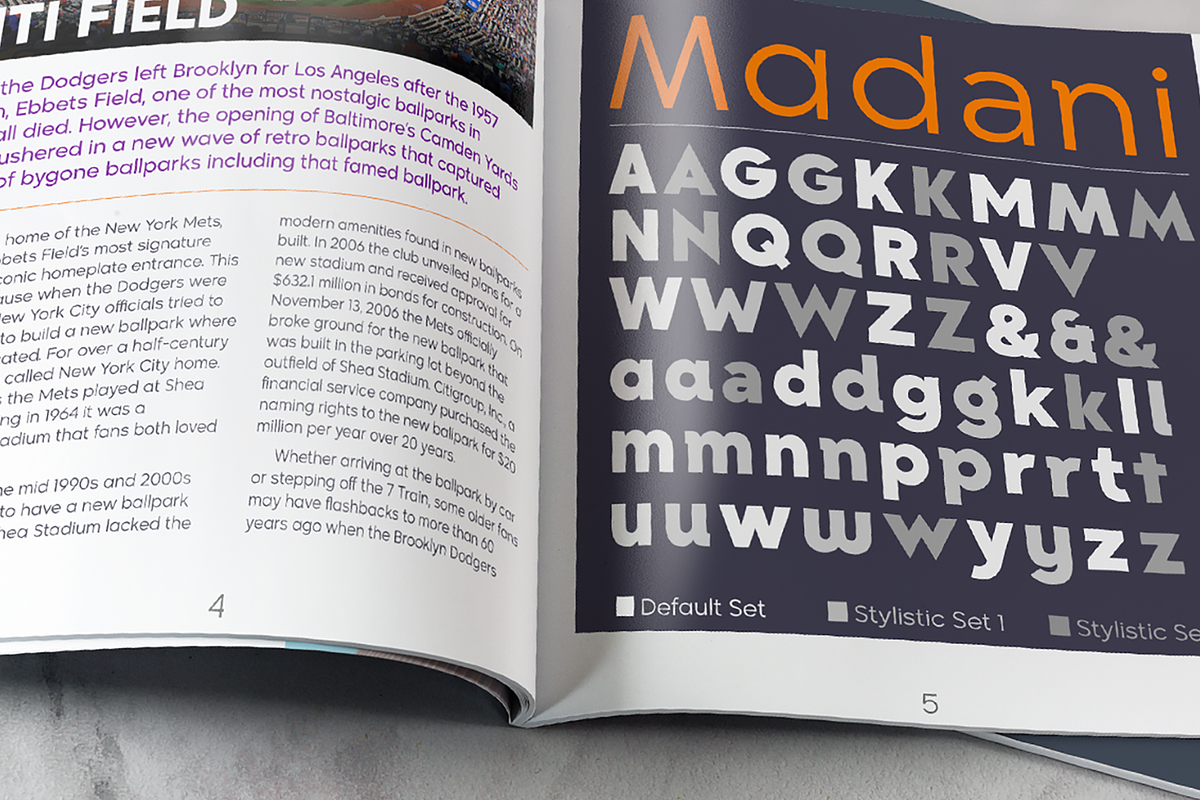 Madani - Geometric Sans Serif, a Sans Serif Font by Namela Studio (Photo 2 of 7)