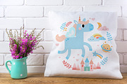 Cute unicorns PNG SVG clipart, an Animal Illustration by Noey smiley (Thumbnail 6 of 9)