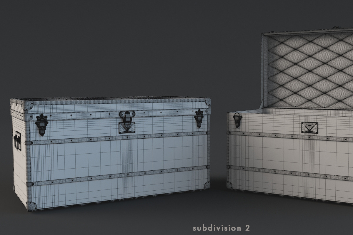 Louis Vuitton Trunk, a Furniture 3D Model by Dmitriy Kalko (Photo 13 of 18)