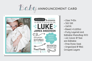 Baby Announcement Card