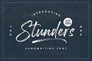 Stunders | Handwritten Brush Font, a Handwritten Font by Ghuroba Studio (Thumbnail 1 of 10)
