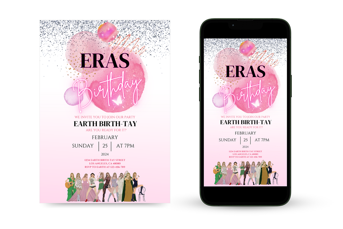 Taylor Swift Birthday Invitation, an Invitation Template by Earth5168 (Photo 1 of 10)