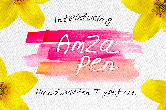 Amza pen writing Font Set preview 5
