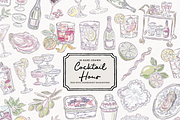 Wedding Cocktail Clipart, Bar Sign, a Food Illustration by The October Creative (Thumbnail 1 of 16)