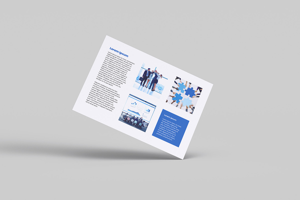 Landscape Flyer Mockup - 16 views, a Books & Magazine Mockup by Illusiongraphic (Photo 11 of 21)