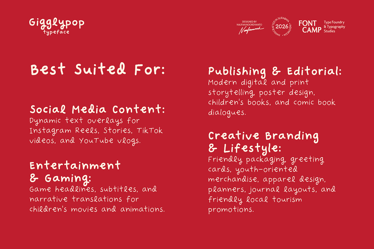 Gigglypop Font, a Handwritten Font by Fontcamp Type Foundry (Photo 11 of 17)