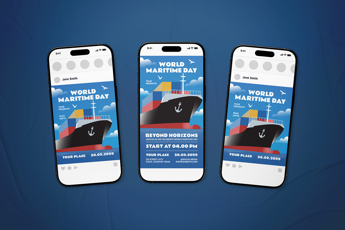 World Maritime Day Event Flyer Set, a Flyer Template by The Good Store (Photo 2 of 2)
