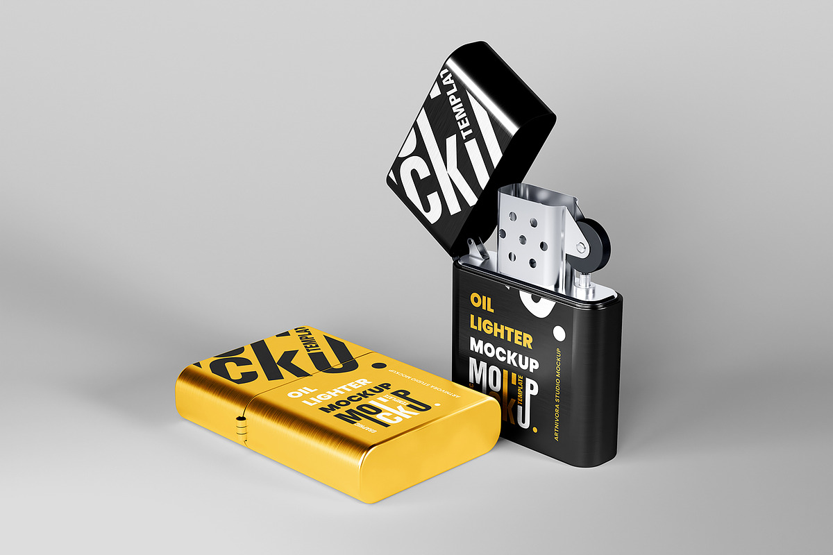 Oil Lighter Mockup Sets, a Merchandise Mockup by Artnivora.Std (Photo 2 of 4)
