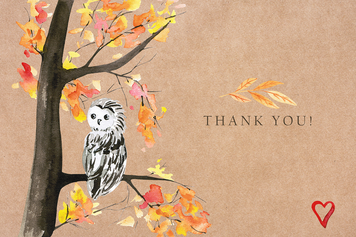 Autumn aesthetic - watercolor set, a Seasonal Illustration by LeriaArt watercolor (Photo 8 of 8)
