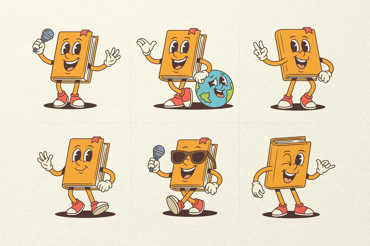 Textbook Cartoon Mascot Character, an Education Illustration by Vasya Kobelev (Photo 2 of 8)