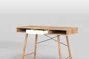 Scandinavian Desk 05, a Furniture 3D Model by maxtracing2 (Thumbnail 2 of 11)