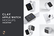 Clay Apple Watch Mockups Pack 01, a Wearable Device Mockup by Mockups by Carlos Viloria (Thumbnail 1 of 25)