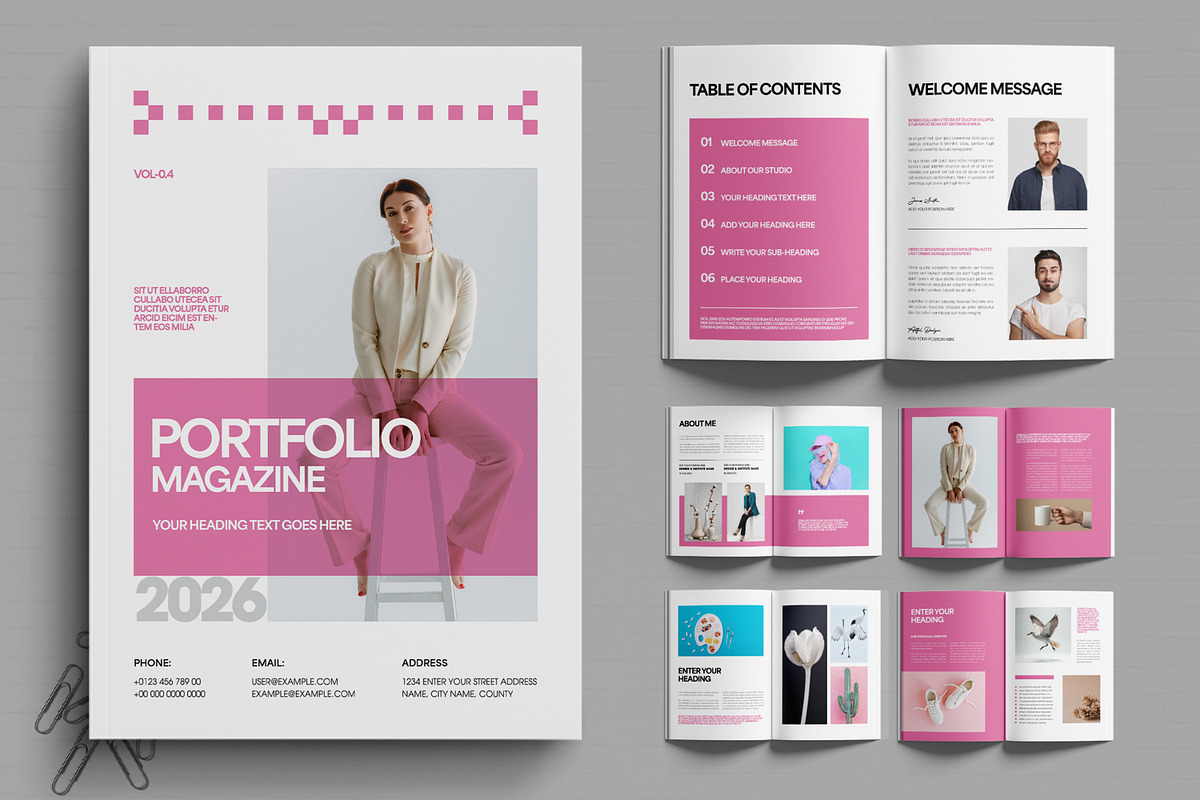 Modern Portfolio Magazine Template, a Magazine Template by MightyDesign (Photo 1 of 6)