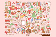 Bookish Christmas Clipart bundle, a Seasonal Illustration by Huxmay (Thumbnail 2 of 6)