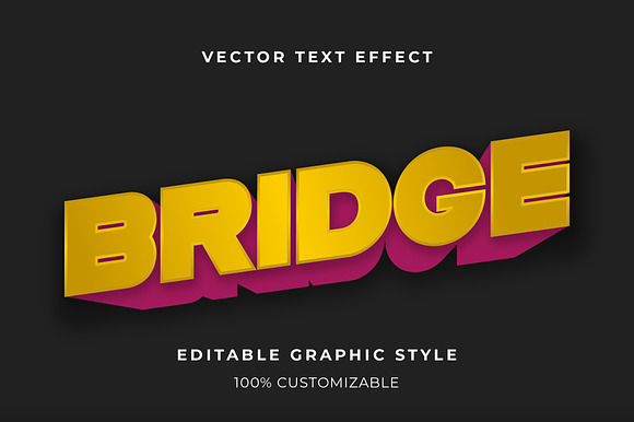 Bold 3D Shadow Text Effect preview 3