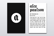 Black and White Business Card 015, a Business Card Template by Nonaglyph Design (Thumbnail 3 of 9)