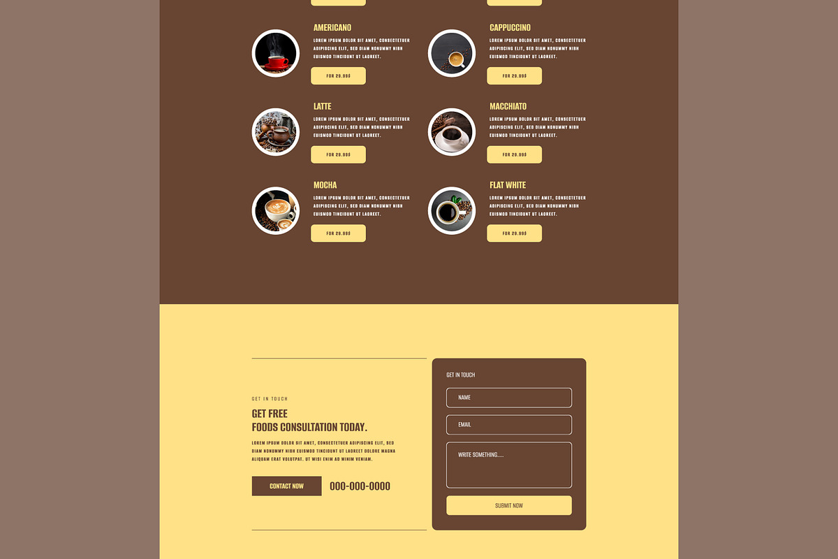 Coffee Shop Landing Page, a Landing Page Template by MightyDesign (Photo 3 of 8)