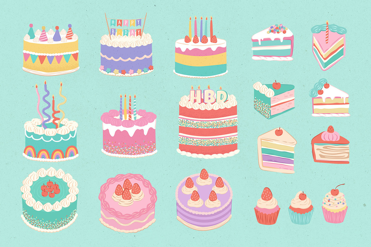 Birthday Celebration Illustrations, a Seasonal Illustration by CreativeChristiana (Photo 6 of 7)