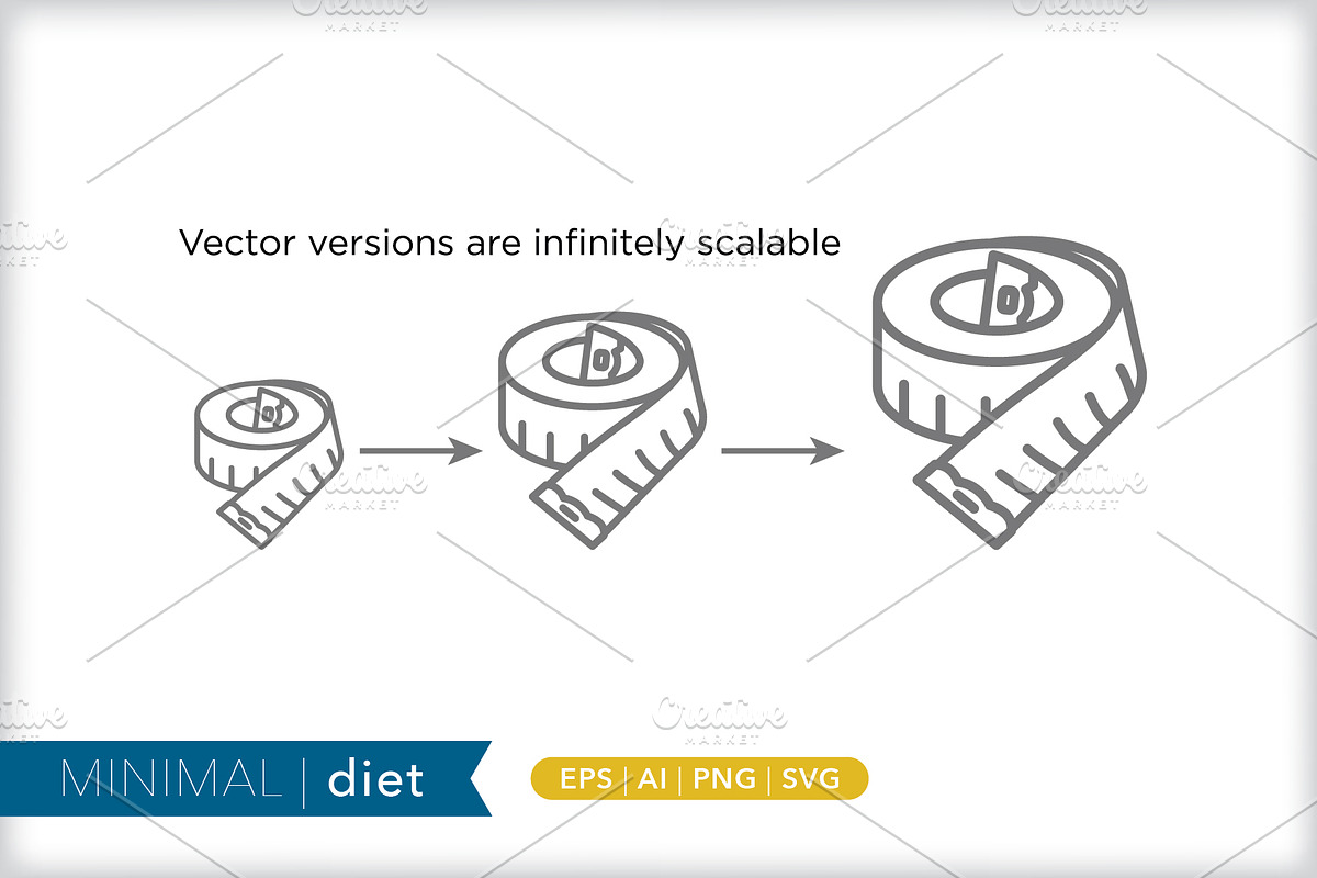 Minimal diet icons, an Outline Icon by Picture Window (Photo 4 of 5)