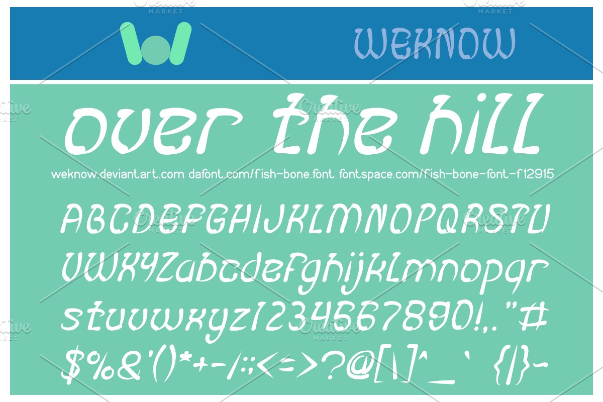 fish bone font preview 2