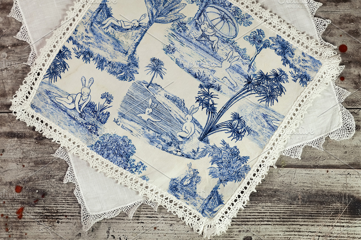 Toile de Jouy - Vacation Bunnies, a Pattern Graphic by YvY (Photo 5 of 5)