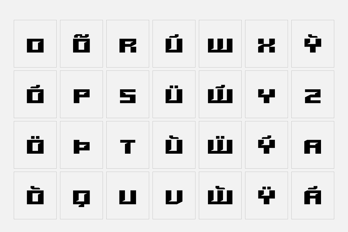 Mecha - block font, a Font by SelfBuild Type (Photo 8 of 13)