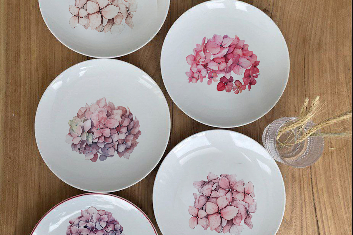 Hydrangea clipart, Watercolor floral, a Decorative Illustration by ElenazlataArt (Photo 5 of 7)