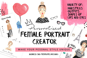 Personalised female portrait creator