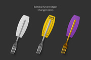 Fork and Knife with Label Mockup, a Product Mockup by Country4k (Thumbnail 2 of 4)