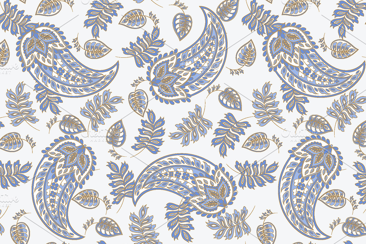 Summer patterns with paisley, a Pattern Graphic by antalogiya (Photo 2 of 10)