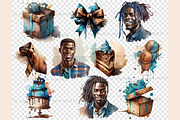 Happy Birthday Clipart, a Person Illustration by GlamArtZhanna (Thumbnail 5 of 5)