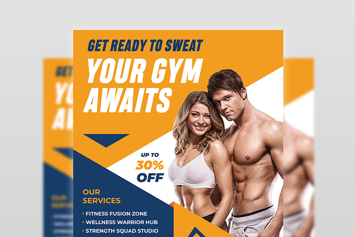 Fitness - GYM Flyer Template, a Flyer Template by OWPictures (Photo 2 of 4)