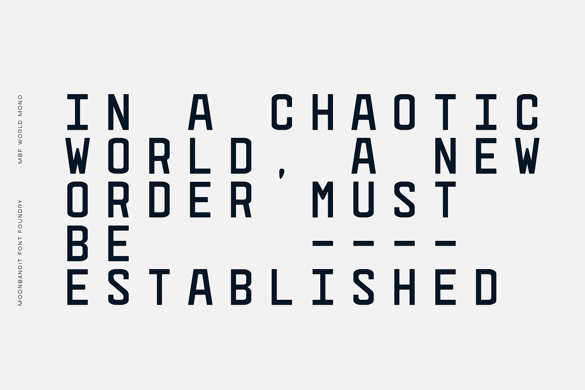 MBF World Mono - bold monospace font, a Font by MoonBandit (Photo 2 of 8)
