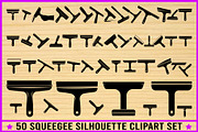 50 Squeegee Silhouette Clipart Set, an Illustration by Designer_Momina (Thumbnail 1 of 4)