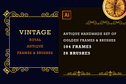 104 Vintage Royal Frames + BONUS, a Decorative Illustration by Design Unique (Thumbnail 1 of 10)