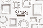 Vintage Frames Vector Cliparts, an Object Graphic by Panna Limon Store (Thumbnail 7 of 7)