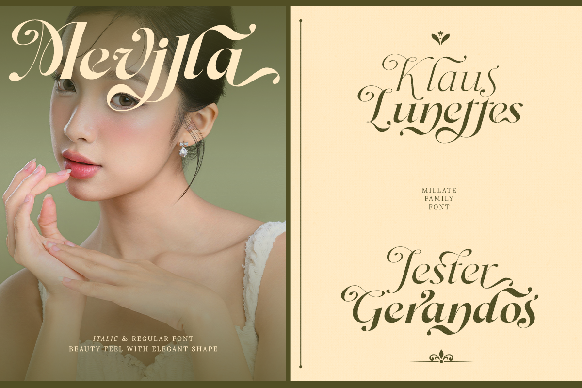 Dh Milate - 16 Beauty Elegant Family, a Serif Font by Dharmas Foundry (Photo 5 of 17)