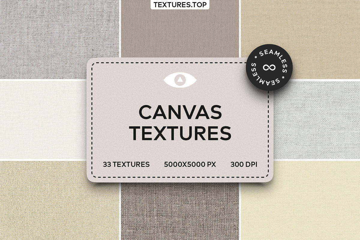 33 Seamless Canvas Texture Pack, a Texture Graphic by Top Textures