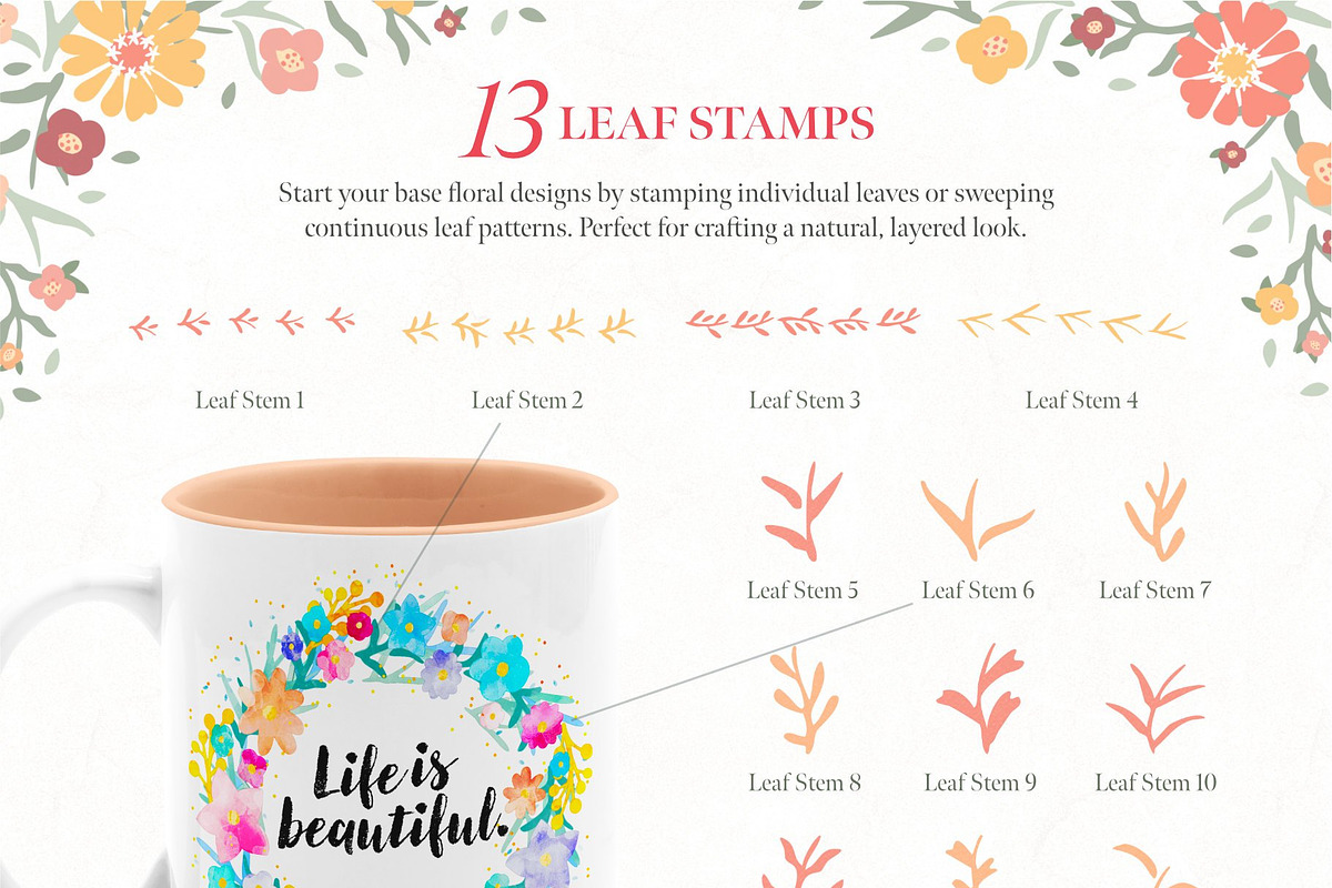 The Mega Floral Composition Kit, a Brush Add-On by Nico-Ng (Photo 16 of 46)