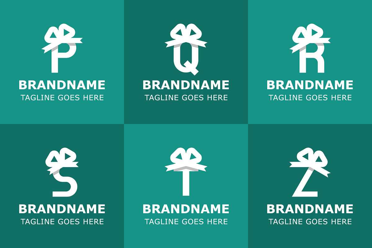 Letter P Q R S T Z Gift Logo Set, a Branding & Logo Template by Pray Art Design Studio (Photo 2 of 2)