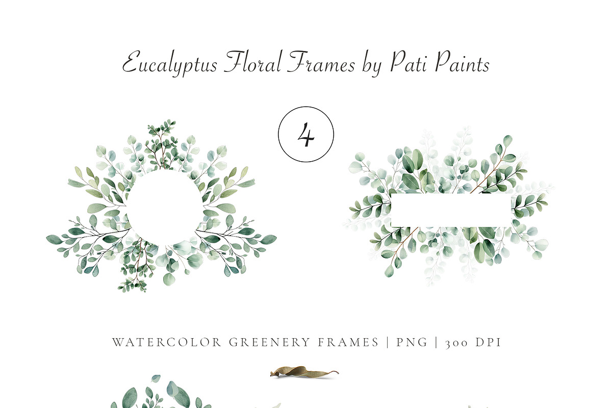 Eucalyptus Watercolor Collection, an Object Illustration by Pati Paints (Photo 4 of 11)
