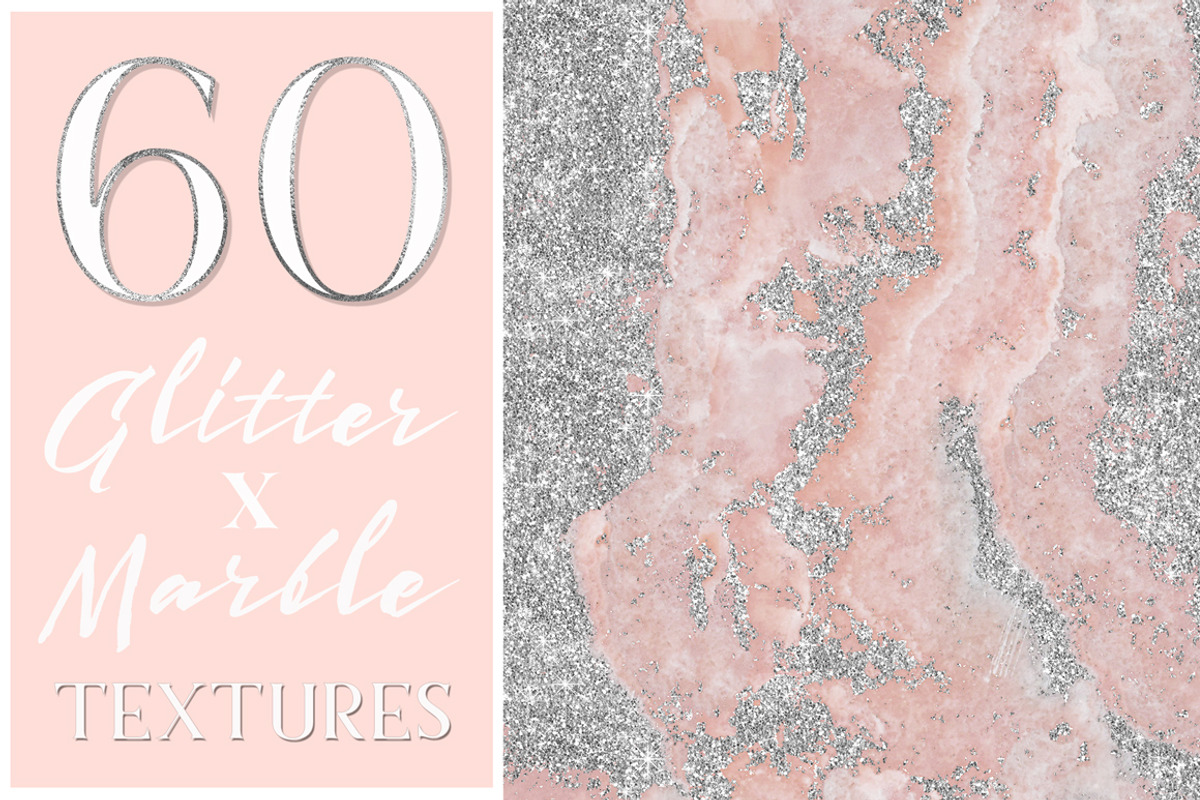 Glamorous Glitter x Marble Textures, a Texture Graphic by U + Me Studio (Photo 1 of 7)