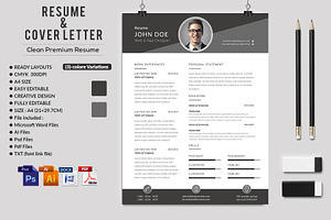 My Clean Resume/CV Set With MS Word